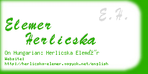 elemer herlicska business card